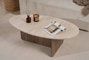 Nordure Mesa de café Orba - Travertino, Venezia Walnut